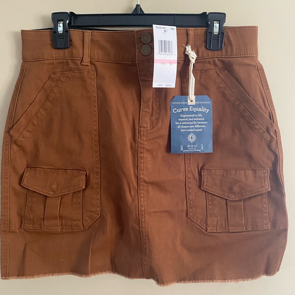 NWT Democracy mini utility skirt